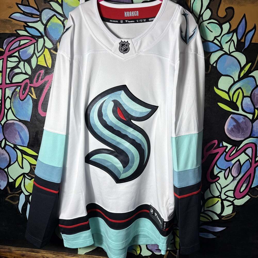 Seattle Kraken Fanatics Away Breakaway Jersey, White, XL